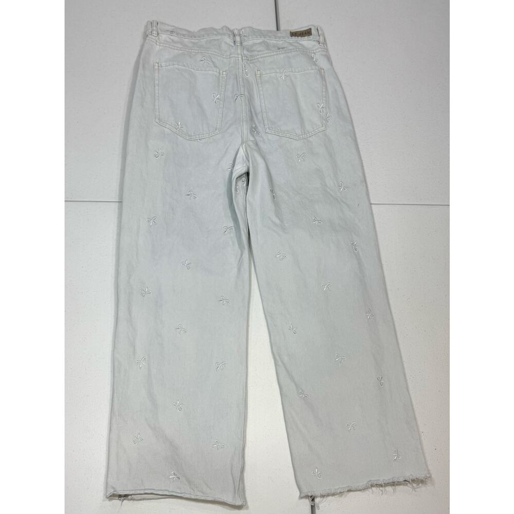 LE JEAN Bow Embroidered Column Jeans size 32 - Picture 8 of 9